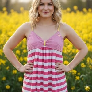 PINK Victoria's Secret Blue and Pink Graphic Design